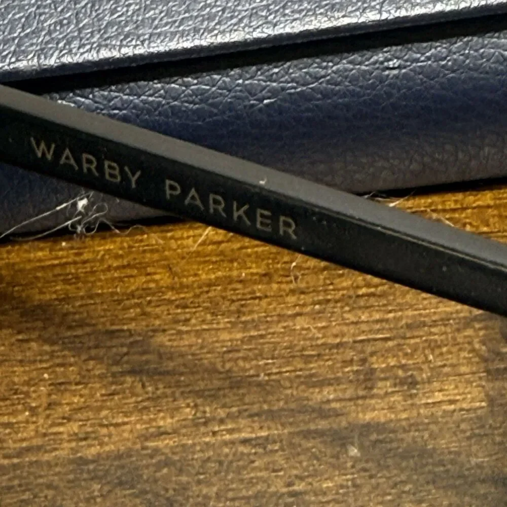 Warby Parker Eyeglass Frame Only Black White Crane 103 52 18 145 With Case